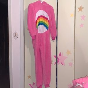 Pink care bear onesie